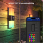 GV-OUT-H7078-WALL-IP65 - Lampada da parete per esterni - Wi-Fi 2.4 GHz + Bluetooth - Colore segmentato + Bianco caldo/freddo - I GV-OUT-H7078-WALL-IP65 - Lampada da parete per esterni - Wi-Fi 2.4 GHz + Bluetooth - Colore segmentato + Bianco caldo/freddo - I