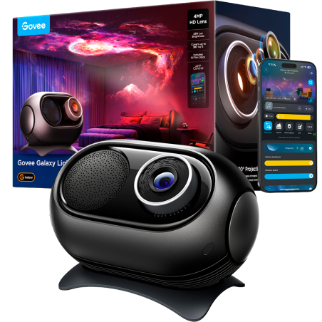 GV-PJECT-H609D-GALAXY-2PRO - Govee Galaxy Light Projector 2 Pro - Wi-Fi 2.4 GHz + Bluetooth - Colore RGB segmentato / 3m - 230lm