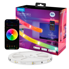 GV-STRIP-H612A-5M-RGBIC-MATTER - Striscia LED smart 5 m - Wi-Fi 2.4 GHz + Bluetooth - Colore segmentato + Bianco - Intensità 180