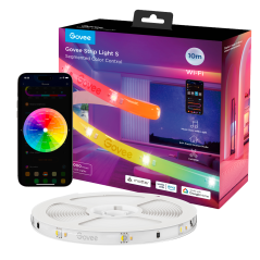 GV-STRIP-H612C-10M-RGBIC-MATTER - Striscia LED smart 10 m - Wi-Fi 2.4 GHz + Bluetooth - Colore segmentato + Bianco - Intensità 1