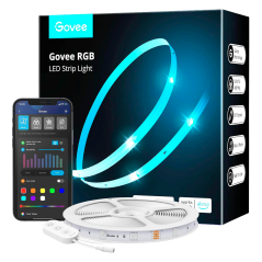 GV-STRIP-H615A-5M-RGB-SMART - Govee Striscia LED smart 5m - Wi-Fi 2.4 GHz + Bluetooth - Colore RGB - 52 lumen/m / 90LEDs - App G