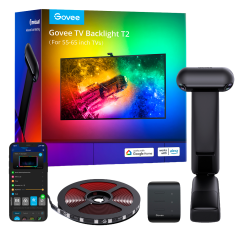GV-TV-H605C-T2-55 - Retroilluminazione TV T2 - Telecamera a doppia ottica - Wi-Fi 2.4 GHz + Bluetooth - Colore RGB segmentato - 