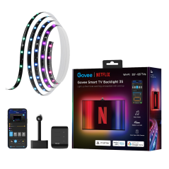 GV-TV-H6098-3S-NF - Retroilluminazione TV 3S x Netflix - Wi-Fi 2.4 GHz + Bluetooth - Colore segmentato + Bianco - 423 lumen / 30