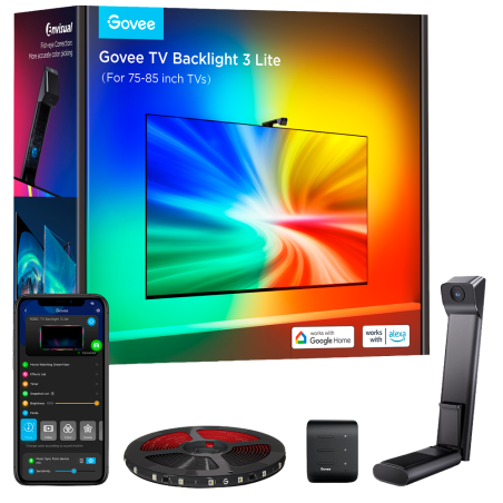 GV-TV-H6099-3L-75 - Retroilluminazione TV 3 Lite - Wi-Fi 2.4 GHz + Bluetooth / Matter - Colore segmentato + Bianco - 612 lumen /