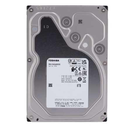HD8TB-T-AI - Hard disk Toshiba S300 AI MG10ADA800E-V - Capacità 8 TB - Interfaccia SATA 6 GB/s - Progettato per sistemi NVR con 