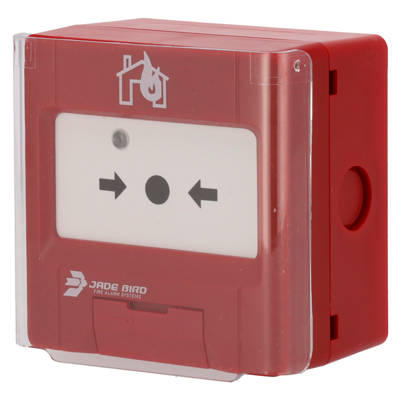 JBE-2100C - Pulsante analogico Jade Bird - Ripristinabile, coperchio di protezione incluso - Indicatore luminoso e visivo di att