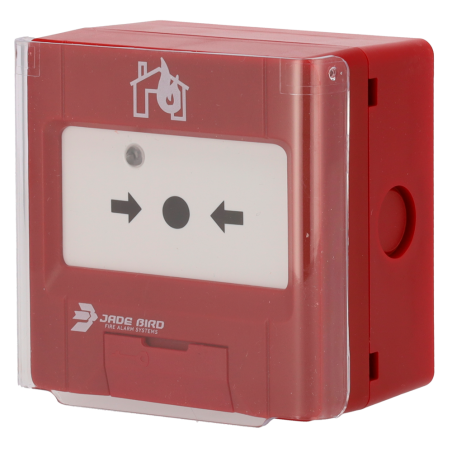 JBE-2100C - Pulsante analogico Jade Bird - Ripristinabile, coperchio di protezione incluso - Indicatore luminoso e visivo di att
