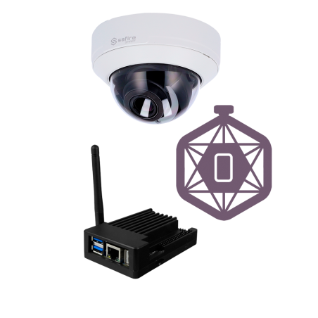 KIT-PEOPLECOUNT-SF-LITE - Kit per il Controllo della capacità LITE - Telecamera Safire Smart SF-IPD540ZA-6I1 - PC con software S