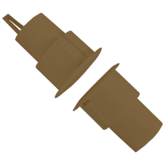 MC-EMPC-BROWN - Contatto magnetico - Adatto per l'installazione in metallo - Tecnologia Reed ad Alta potenza - Sistema di connes