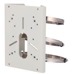 MS-A02-V2 - Supporto per palo o lampione Milesight - Colore bianco - 180 (I) x 138.5 (La) x 47 (Lu) mm - Metallo - Diametro 102~