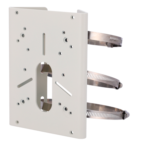 MS-A02-V2 - Supporto per palo o lampione Milesight - Colore bianco - 180 (I) x 138.5 (La) x 47 (Lu) mm - Metallo - Diametro 102~