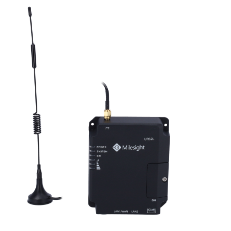 MS-UR32L-L0GEU - Milesight Router Industriale 4G Lite - Connettività 4G LTE Cat 4 globale e affidabile - Failover automatico tra