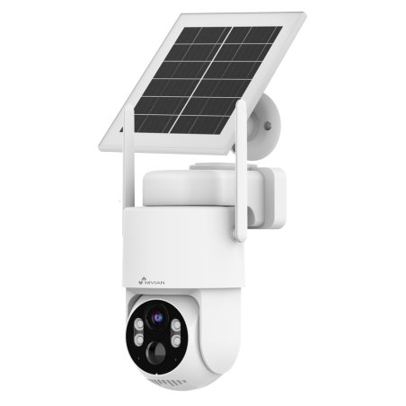 NVS-IPC-09S-4G3Y-BATSOLAR - Nivian Telecamera Smart PT motorizzata 3MP 2K - Connessione 4G inclusa per 3 anni - Adatta per ester