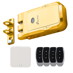 NVS-SMARTBOLT-GOLDEN - Chiavistello invisibile WiFi - Apertura tramite telecomando e APP - Installazione su qualsiasi porta - Do