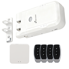 NVS-SMARTBOLT-WHITE - Chiavistello invisibile WiFi - Apertura tramite telecomando e APP - Installazione su qualsiasi porta - Dop
