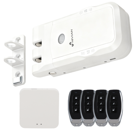 NVS-SMARTBOLT-WHITE - Chiavistello invisibile WiFi - Apertura tramite telecomando e APP - Installazione su qualsiasi porta - Dop