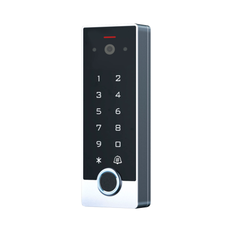 NVS-VIDEOINTERCOM-ACCESS-W-APP - Controllo accessi stand-alone con videocitofono - Accesso tramite impronte digitali, scheda EM,