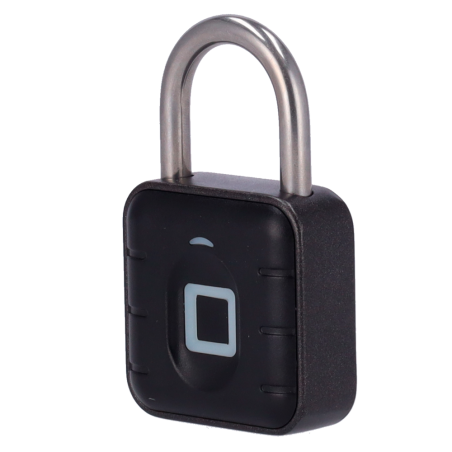 PADLOCK-FBT-APP - Lucchetto intelligente Bluetooth - Apertura tramite impronte digitali e APP - Capacità 10 impronte digitali - 