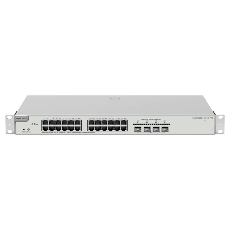 RG-NBS3200-24GT4XS-P-V2 - Ruijie Reyee Cloud Managed L2+ Switch V2 - 28 Porte totali (24 PoE+ / 4 Uplink 10G SFP+) - Collegament RG-NBS3200-24GT4XS-P-V2 - Ruijie Reyee Cloud Managed L2+ Switch V2 - 28 Porte totali (24 PoE+ / 4 Uplink 10G SFP+) - Collegament