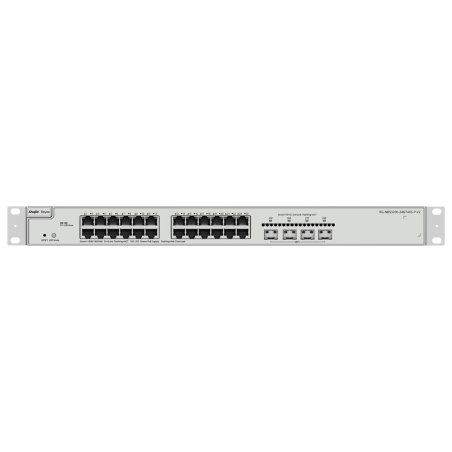 RG-NBS3200-24GT4XS-P-V2 - Ruijie Reyee Cloud Managed L2+ Switch V2 - 28 Porte totali (24 PoE+ / 4 Uplink 10G SFP+) - Collegament