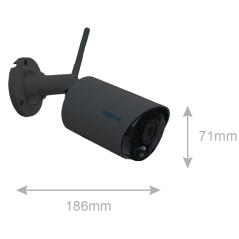 RL-ARGUS-B320-B - Telecamera WiFi a batteria Reolink - 3MP (2304 x 1296) / Sirena - Rilevamento PIR di Persone / Veicoli - WiFi 