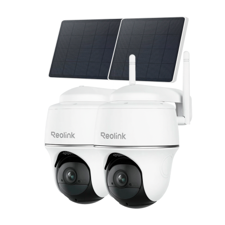 RL-KIT-B420SP-LITE-2 - Reolink Telecamera WiFi a Batteria (2 Pack) - 3MP (2304 x 1296) - Pannello solare 3W - Rilevamento PIR di