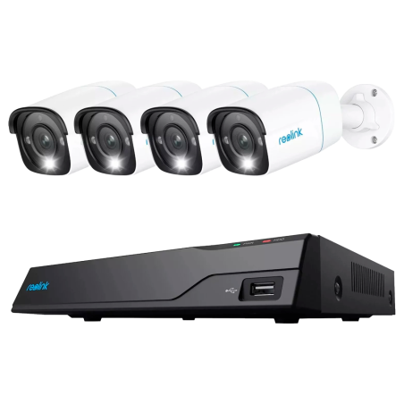 RL-NVS8-POE-8MB4 - Reolink Kit NVR PoE + 4 telecamere 8MP PoE 2TB - 8MP (3840X2160) - Rilevamento di Persone / Animali domestici
