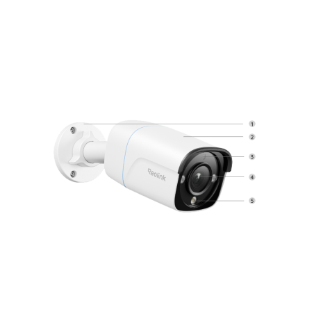 RL-NVS8-POE-8MB4 - Reolink Kit NVR PoE + 4 telecamere 8MP PoE 2TB - 8MP (3840X2160) - Rilevamento di Persone / Animali domestici