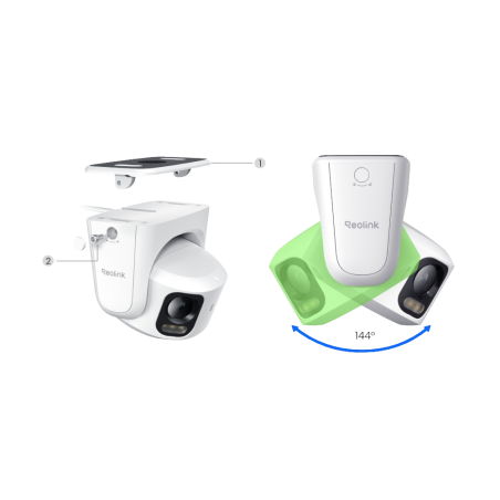 RL-RP-PCT16MD-POE-W - Reolink Telecamera IP a doppia ottica 16M PoE - 16MP (7680x2160) @ 25fps - PoE / Luce a LED - Rilevamento 