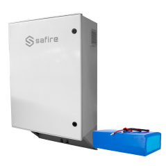 SF-BOX08SOL-BMS-IP55-4800WH - Box di ricarica rapida solare in poliestere - Interruttore magnetotermico e SPD - Dimensioni ester