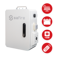 SF-BOX5038DUAL8POE-UPS - Smartbox in metallo IP66 a doppia alimentazione Solare e 220V AC - Serratura elettronica con Bluetooth 