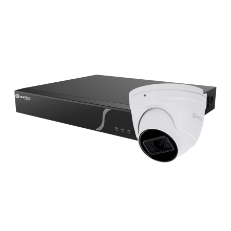 SF-DEMOSMART-D - Kit di Intelligenza Artificiale Safire Smart - 1 Telecamera Turret da 4Mpx - 1 NVR da 8CH con audio e allarme -
