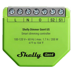 SH-DIMMER-GEN4 - Shelly Dimmer Gen4 - Regolazione dell'intensità luminosa (Dimming) / 1x 200W / Senza neutro - Lampadine a incan