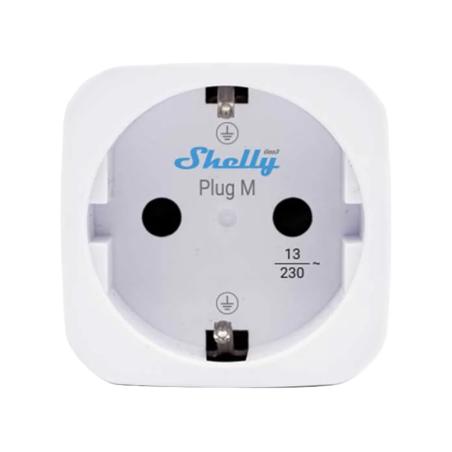 SH-PLUG-M-GEN3-W-X4 - Shelly Plug PM Gen3 (Blanco) 4 Pcs - Monitoreo preciso del consumo eléctrico - Protección contra sobretens