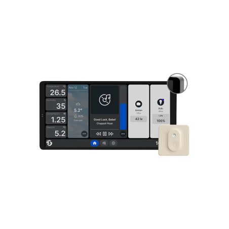SH-WALL-DISPLAY-X2-S-BLUHT-I - Shelly Wall Display X2 + BLU H&ampT Ivory - Touchscreen 6,95" a colori per il controllo - Sensore