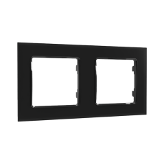 SH-WALL-FRAME-2-B - Shelly Wall Frame 2 - Doppia cornice decorativa per un design elegante - Consente di raggruppare due interru