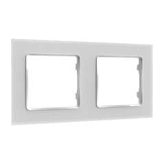 SH-WALL-FRAME-2-W - Shelly Wall Frame 2 - Doppia cornice decorativa per un design elegante - Consente di raggruppare due interru