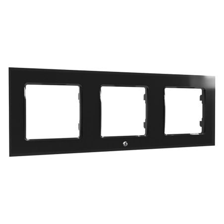 SH-WALL-FRAME-3-B - Shelly Wall Frame 3 - Cornice tripla decorativa per un look pulito - Consente di raggruppare due interruttor