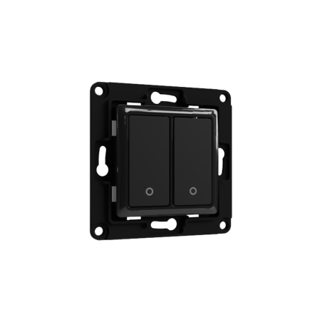 SH-WALL-SWITCH-2-B - Shelly Wall Switch 2 - Doppio pulsante per il controllo di due canali - Compatibile con Shelly Plus i4, Plu
