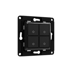 SH-WALL-SWITCH-4-B - Shelly Wall Switch 4 - Design compatto con 4 pulsanti - Compatibile con Shelly Plus i4, Plus 2PM, Plus 1, e