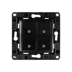 SH-WALL-SWITCH-4-B - Shelly Wall Switch 4 - Design compatto con 4 pulsanti - Compatibile con Shelly Plus i4, Plus 2PM, Plus 1, e