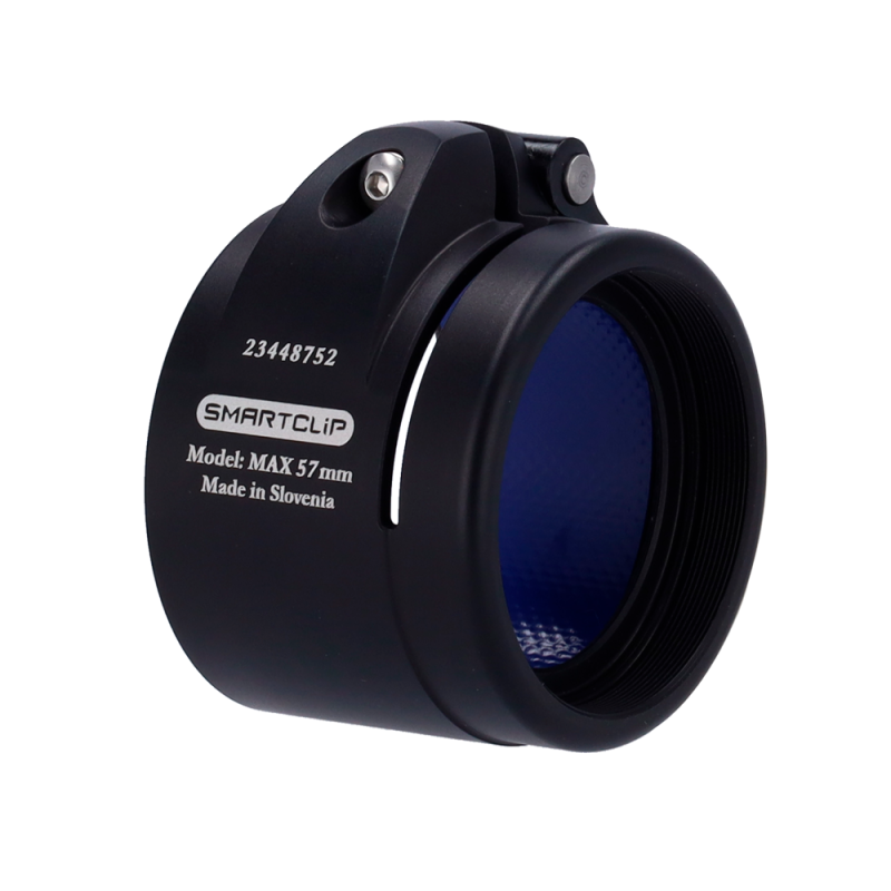 SMARTCLIP-HUNT-ADAPTER57 - Clip-on - Ghiera M52x0.75 - Dimensione 57 mm - Alluminio - Nero SMARTCLIP-HUNT-ADAPTER57 - Clip-on - Ghiera M52x0.75 - Dimensione 57 mm - Alluminio - Nero