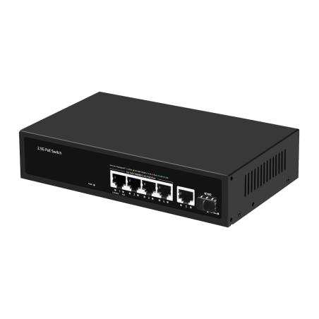 SW64HIPOE-2AZCXF-60 - Switch PoE Multigagibit 2,5Gbps - 4 PoE + 1 Uplink Rj45 1/2,5G+ 1 Uplink SFP+ 10G - Velocità porte 2,5/1Gb