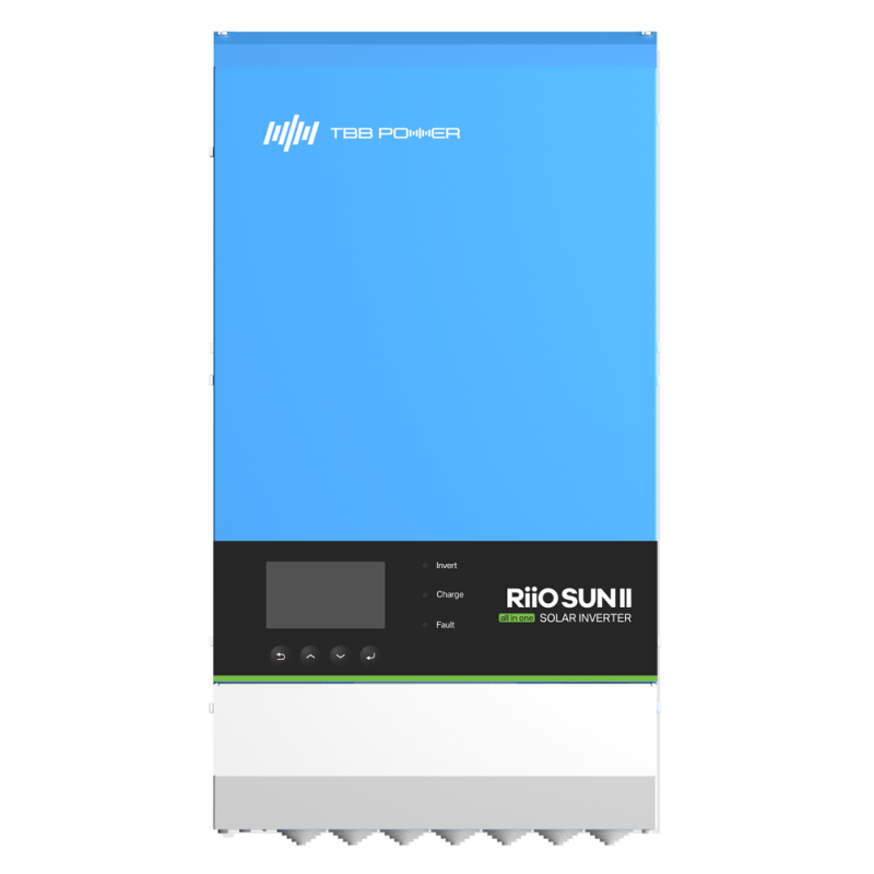 TBB-RIOSUN2-4KVA-S - Inverter monofase all in one TBB - Potenza 4000W - 1 Ingresso MPPT - Inverter, caricabatterie e regolatore TBB-RIOSUN2-4KVA-S - Inverter monofase all in one TBB - Potenza 4000W - 1 Ingresso MPPT - Inverter, caricabatterie e regolatore