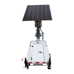 TRAILER-5880WH-440W-7M - Torre TVCC fissa compatta con ruote - Capacità 5880W/h | pannello da 440W | Litio - Protezione anticorr