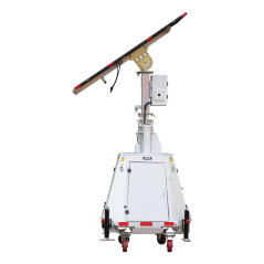 TRAILER-5880WH-440W-7M - Torre TVCC fissa compatta con ruote - Capacità 5880W/h | pannello da 440W | Litio - Protezione anticorr