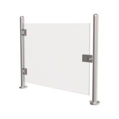TS-GLASSDOOR-120 - Sistema di chiusura manuale dell'anta - Serratura con chiave (porta manuale) - Compatibile con tornelli - Ant
