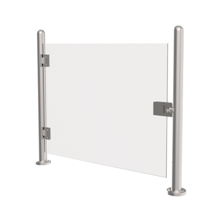 TS-GLASSDOOR-120 - Sistema di chiusura manuale dell'anta - Serratura con chiave (porta manuale) - Compatibile con tornelli - Ant