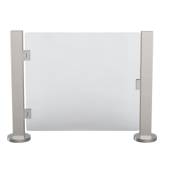 TS-GLASSDOOR-900-AUTO - Anta manuale singola - Serratura elettrica (apertura automatica) - Compatibile con tornelli - Anta in ac