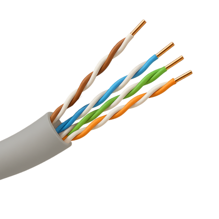 UTP5E-305-H-Dca - Cavo UTP Safire senza alogeni - Categoria 5e - Soddisfa il test Fluke 90m - Bobina da 305 metri - Diametro 0.5